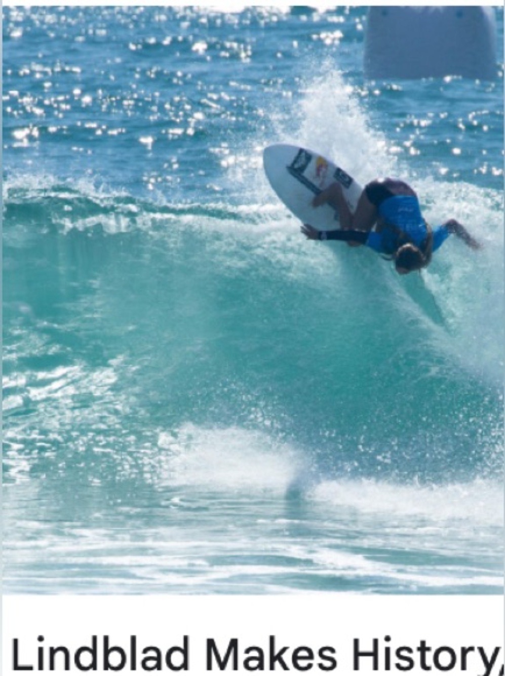 Hurley Sawyer Lindblad 2024 World Surf League Sunset Beach Contest Rash Guard - Picture 5 of 5